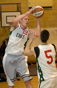 Dave Churches grabs another rebound.