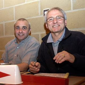 Outgoing EMBL Chairman Brian Pittman (on right) and Mr K. Bates were the table officials.